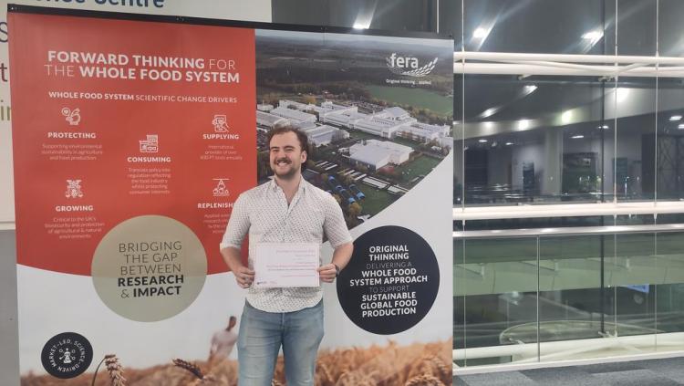 Congrats to Will for winning a presentation award at the Fera&nbsp;Symposium!