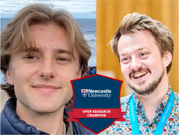 Ben and Jordan become Open Research Champions for Newcastle&nbsp;University!